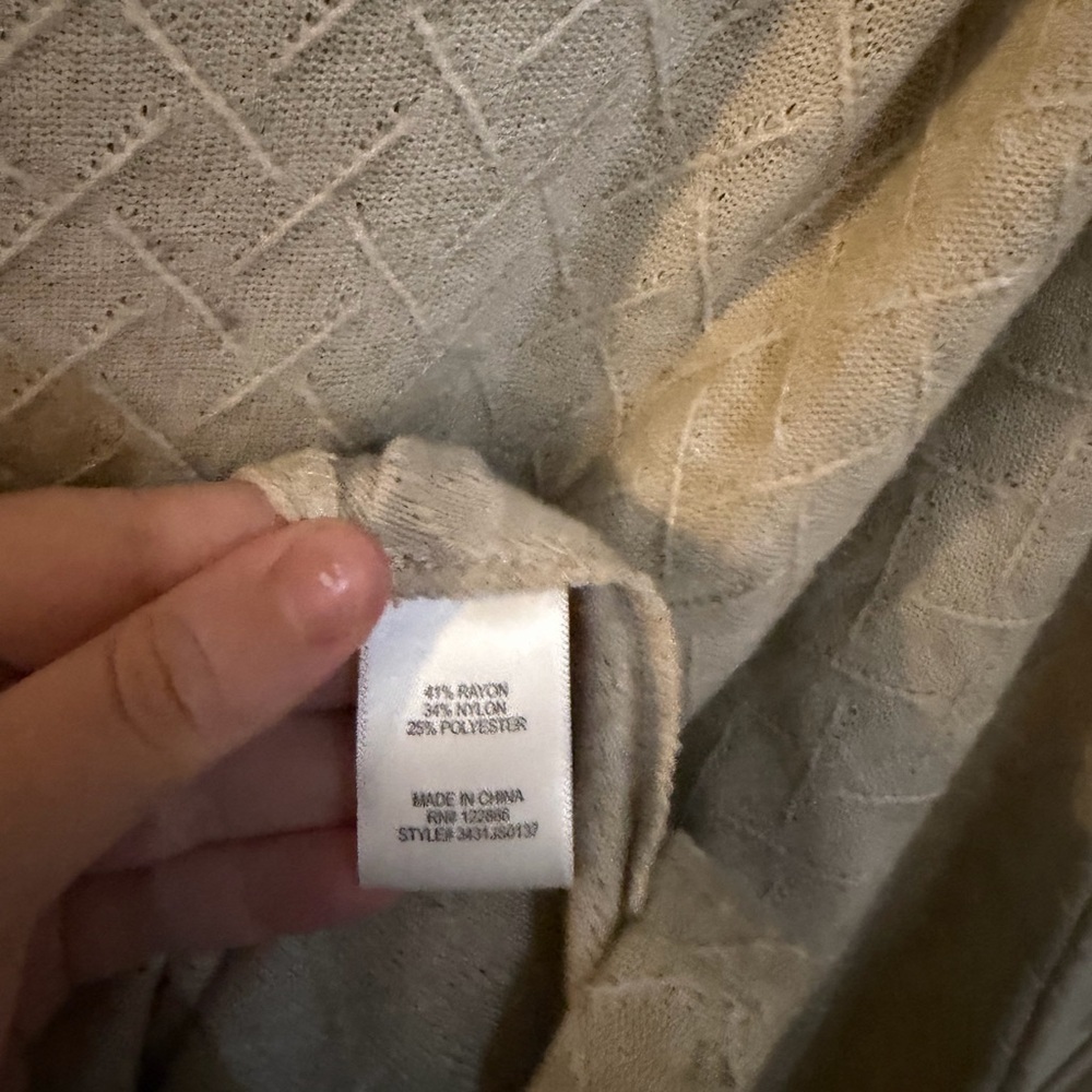 Chenaulto Textured Knit Dolman Sleeve Top | Size L | Neutral Beige - Picture 6 of 7